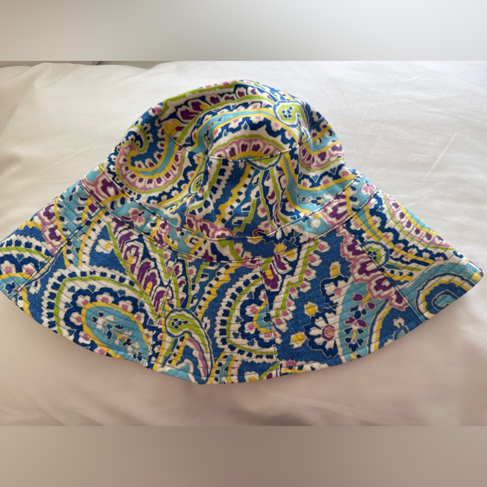 Vera Bradley Colorful Paisley Sun Hat - Blue, Yellow & Purple